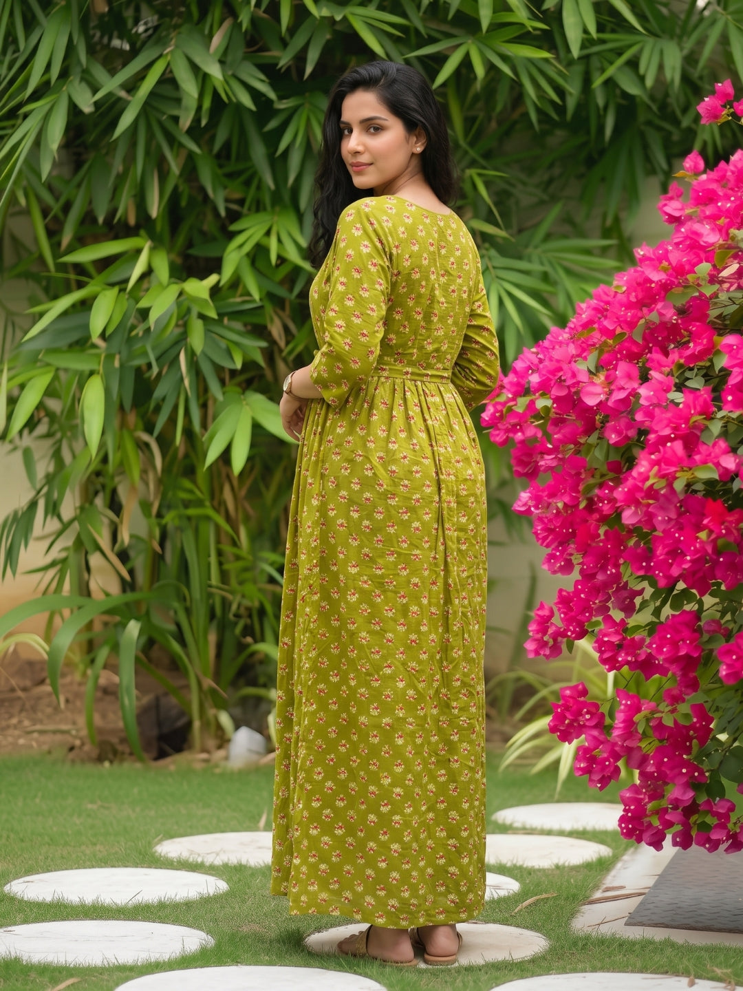 Curly Rose - Lemon - Maternity Dress with Feeding Zips - Soft Rayon
