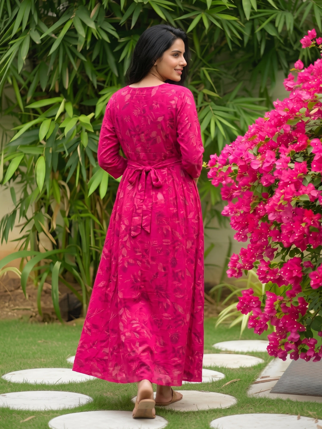 Raani Flower - Maternity Dress with Feeding Zips - Soft Rayon