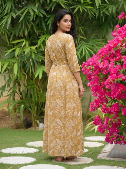 Tropical Forrest - Dessert - Maternity Dress with Feeding Zips - Soft Rayon