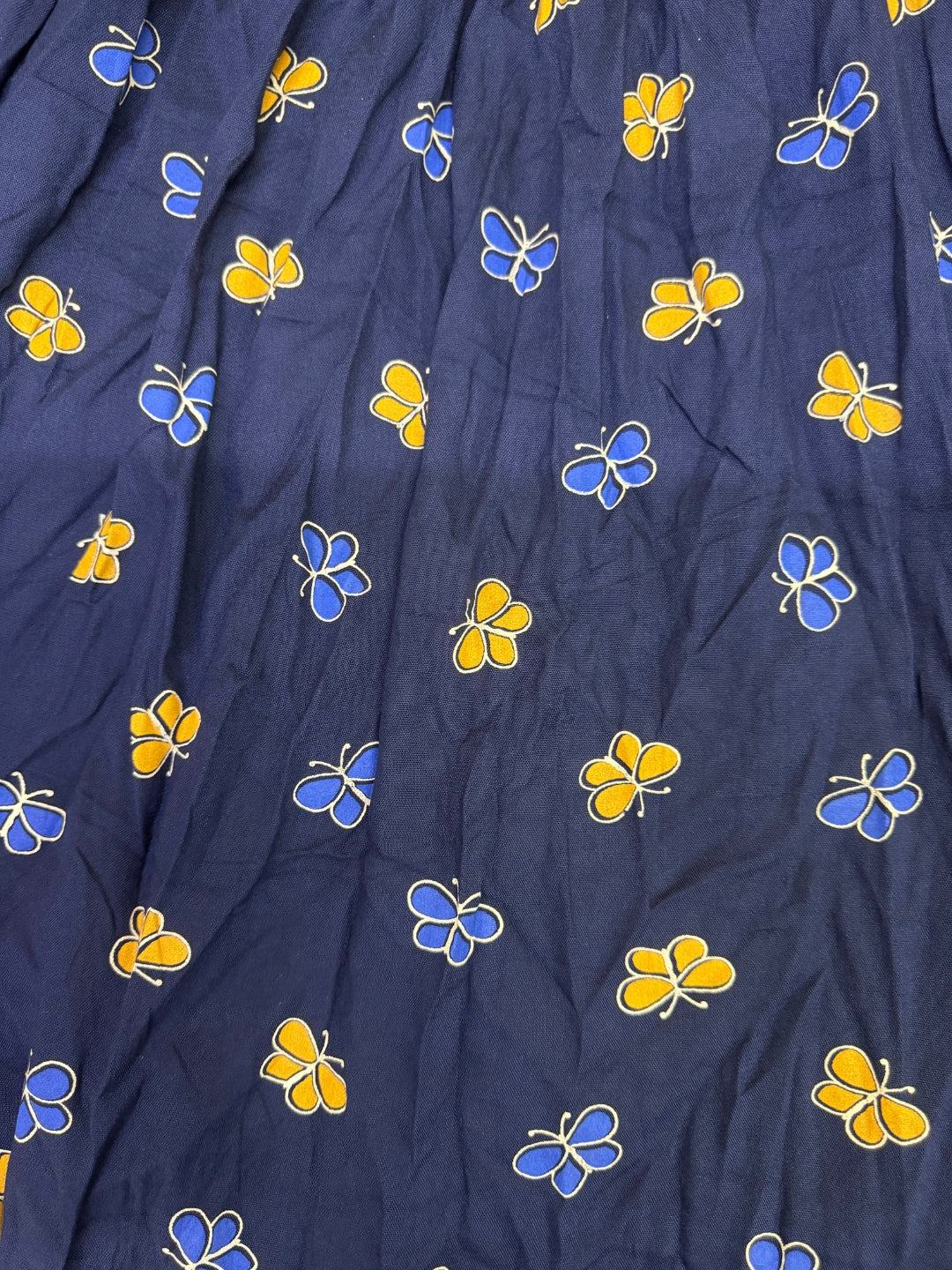 Blue Butterfly - Maternity Dress with Feeding Zips - Soft Rayon