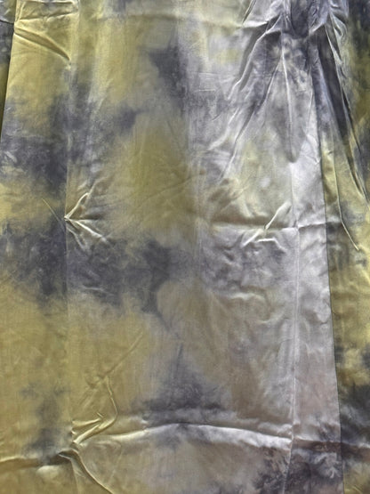 Tye Dye - Grey Green - Maternity Kurti with Feeding Zips - Soft Rayon