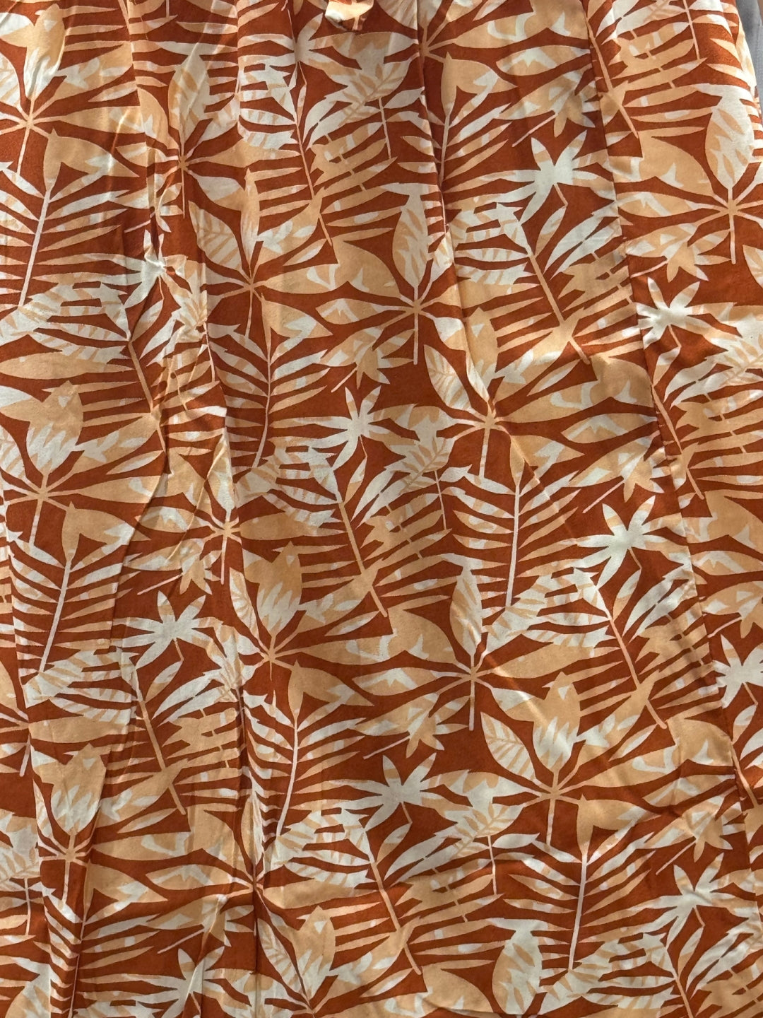 Tropical Orange White - Knee Length Maternity Dress with Feeding Zips - Soft Rayon