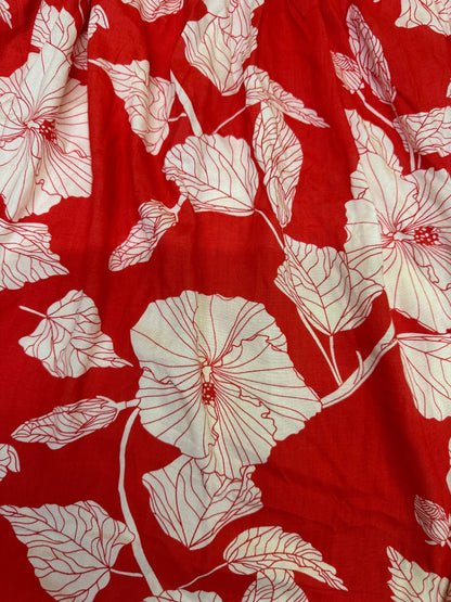 Hibiscus Orange - Maternity Dress with Feeding Zips - Soft Rayon