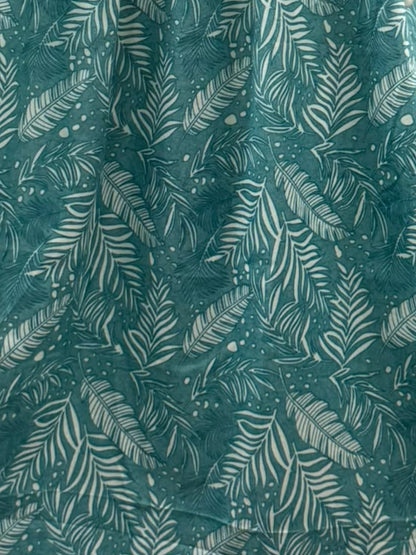 Tropical Forrest - Turqoiuse - Maternity Dress with Feeding Zips - Soft Rayon