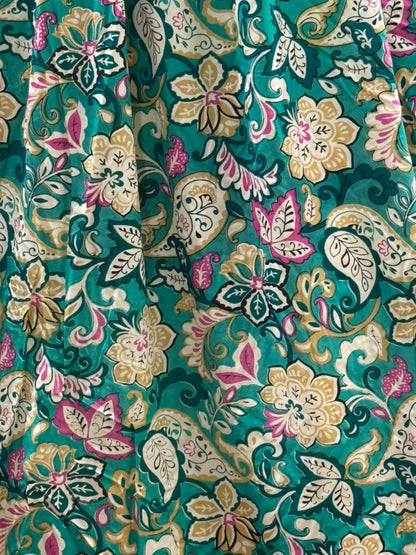 Sea Green Garden - Maternity Dress with Feeding Zips - Soft Rayon