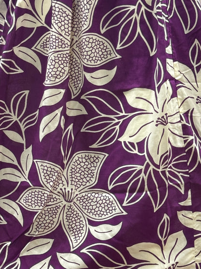 Lily Purple - Knee Length Maternity Dress with Feeding Zips - Soft Rayon