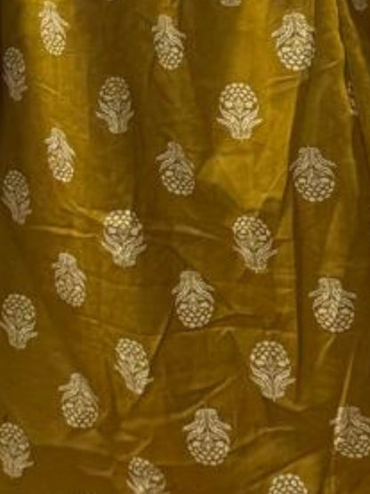 Rustic Flower - Mustard - Maternity Dress with Feeding Zips - Pure Cotton