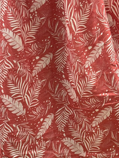 Tropical Forrest - Peach - Maternity Dress with Feeding Zips - Soft Rayon