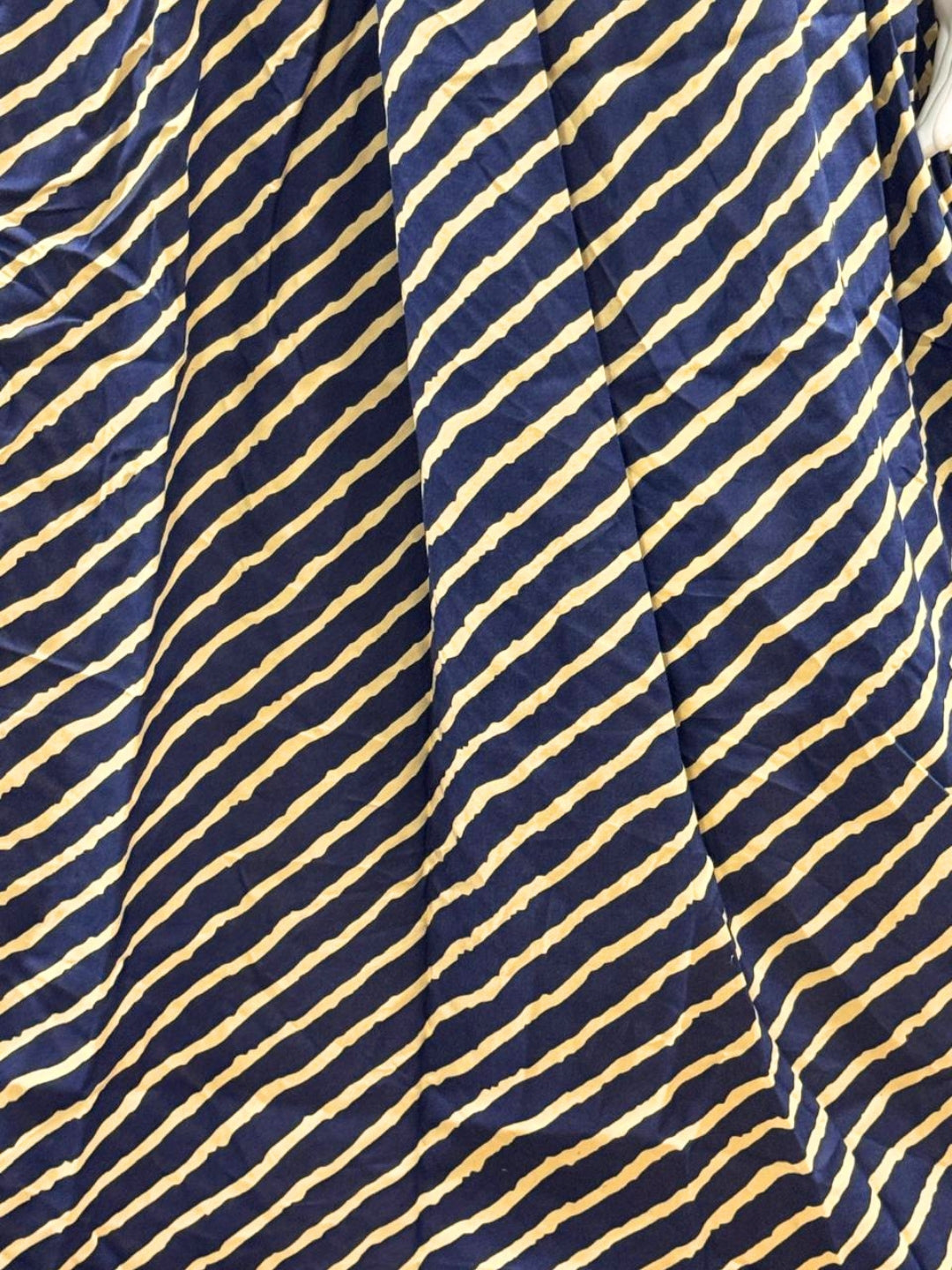 Stripes - Royal Blue - Maternity Kurti with Feeding Zips - Soft Rayon