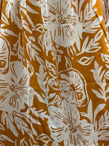 Hibiscus Yellow - Knee Length Maternity Dress with Feeding Zips - Soft Rayon