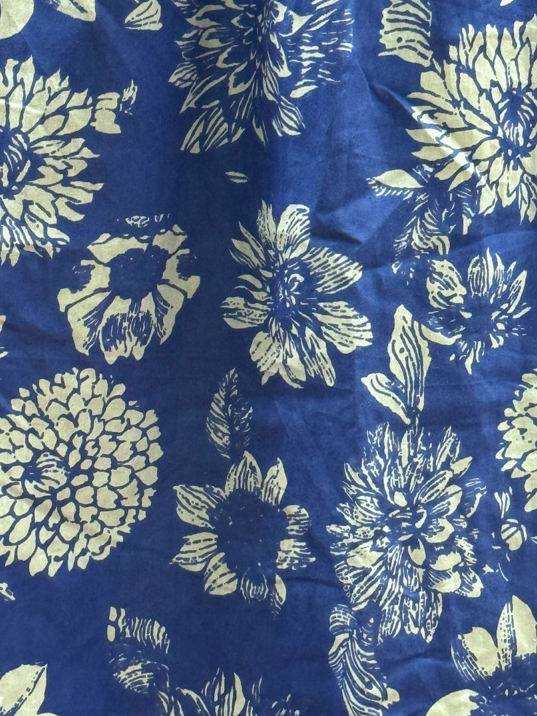 Marigold Cobalt - Maternity Dress with Feeding Zips - Pure Cotton
