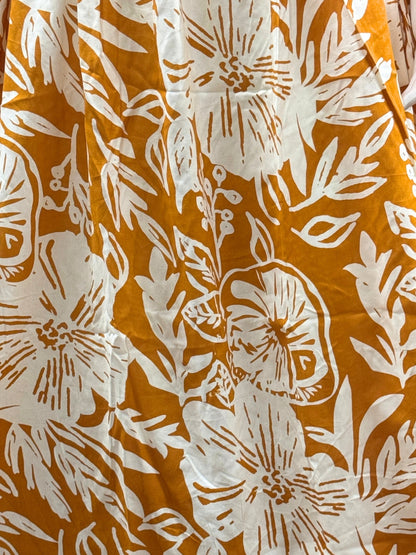 Hibiscus - Yellow White - Maternity Kurti with Feeding Zips - Soft Rayon