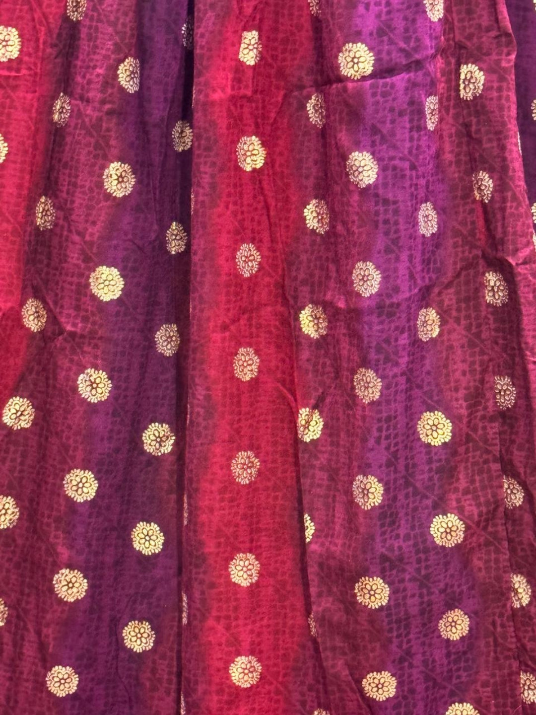 Gold Flower - Purple Maroon  - Maternity Kurti with Feeding Zips - Soft Rayon