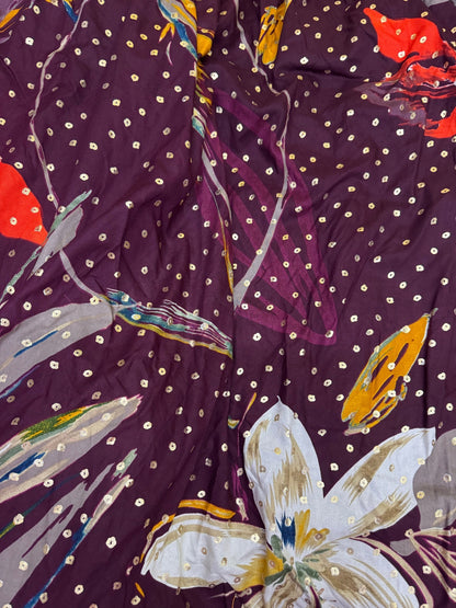 Nerium Flower - Purple - Maternity Kurti with Feeding Zips - Soft Rayon