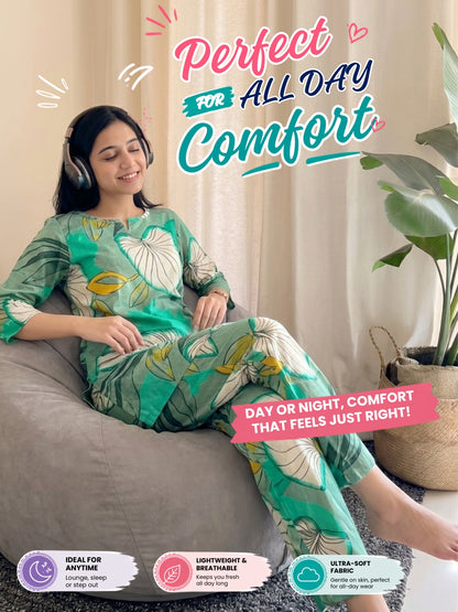 Lotus Leaf - Sea Green - Cord Set - Pure Cotton