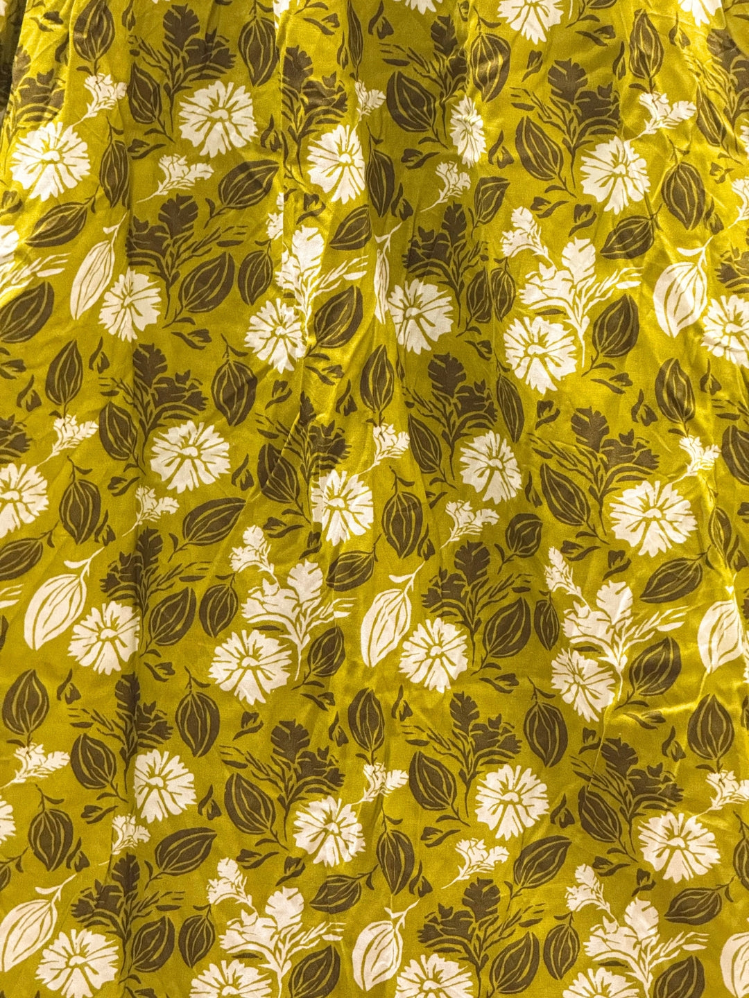 White Flower - Mustard - Maternity Kurti with Feeding Zips - Soft Rayon