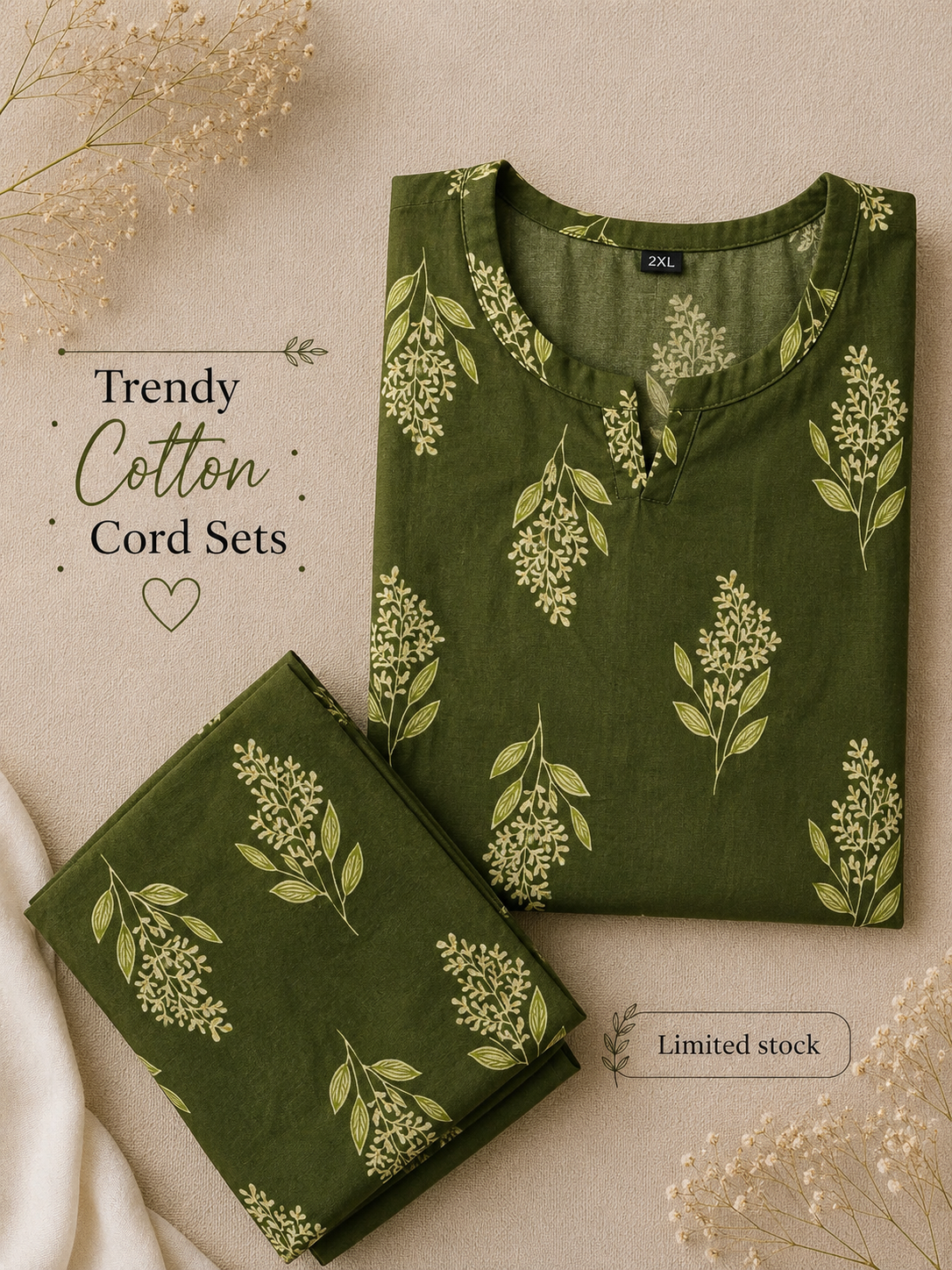 Daisy Green - Cord Set - Pure Cotton