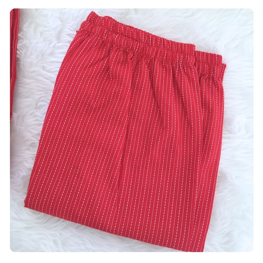 Katha Work - Red - Cord Set - Pure Cotton