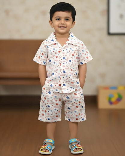 Kids Shirt & Short set - Boats & Pirates