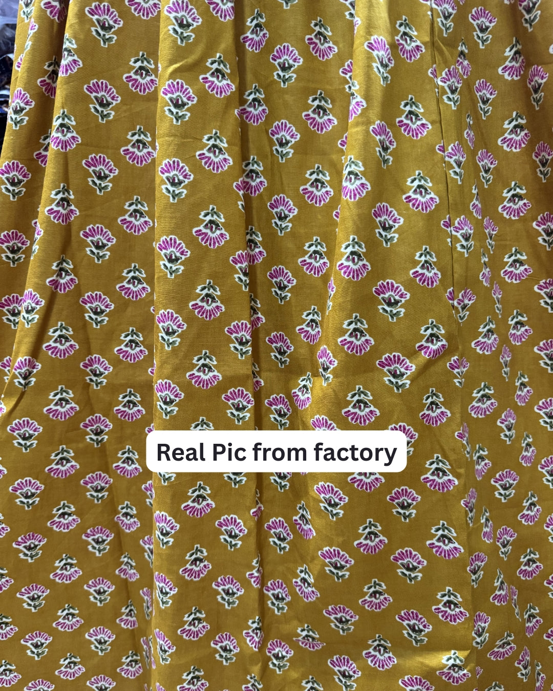 Yellow Pink Flower - Maternity Kurti with Feeding Zips - Soft Rayon