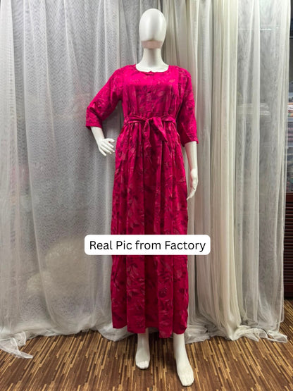 Raani Flower - Maternity Dress with Feeding Zips - Soft Rayon