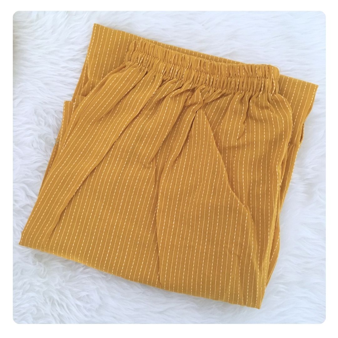 Katha Work - Dessert Yellow - Cord Set - Pure Cotton