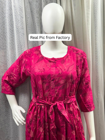 Raani Flower - Maternity Dress with Feeding Zips - Soft Rayon