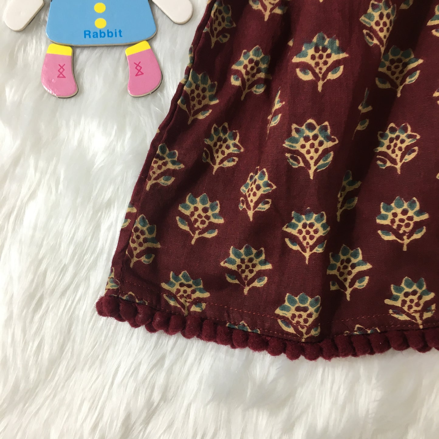 Baby Frock - Maroon Wine Flower