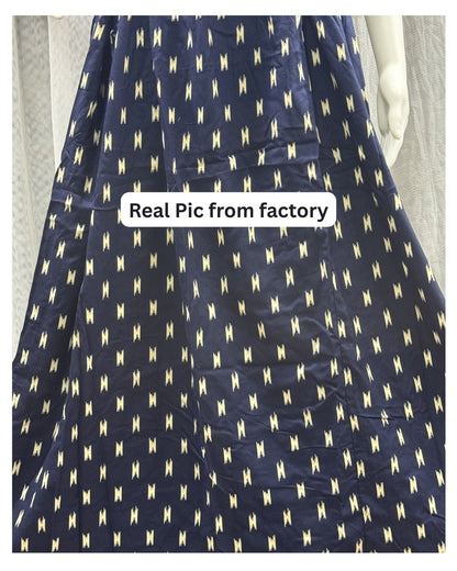 Blue Fine - Maternity Kurti with Feeding Zips - Soft Rayon