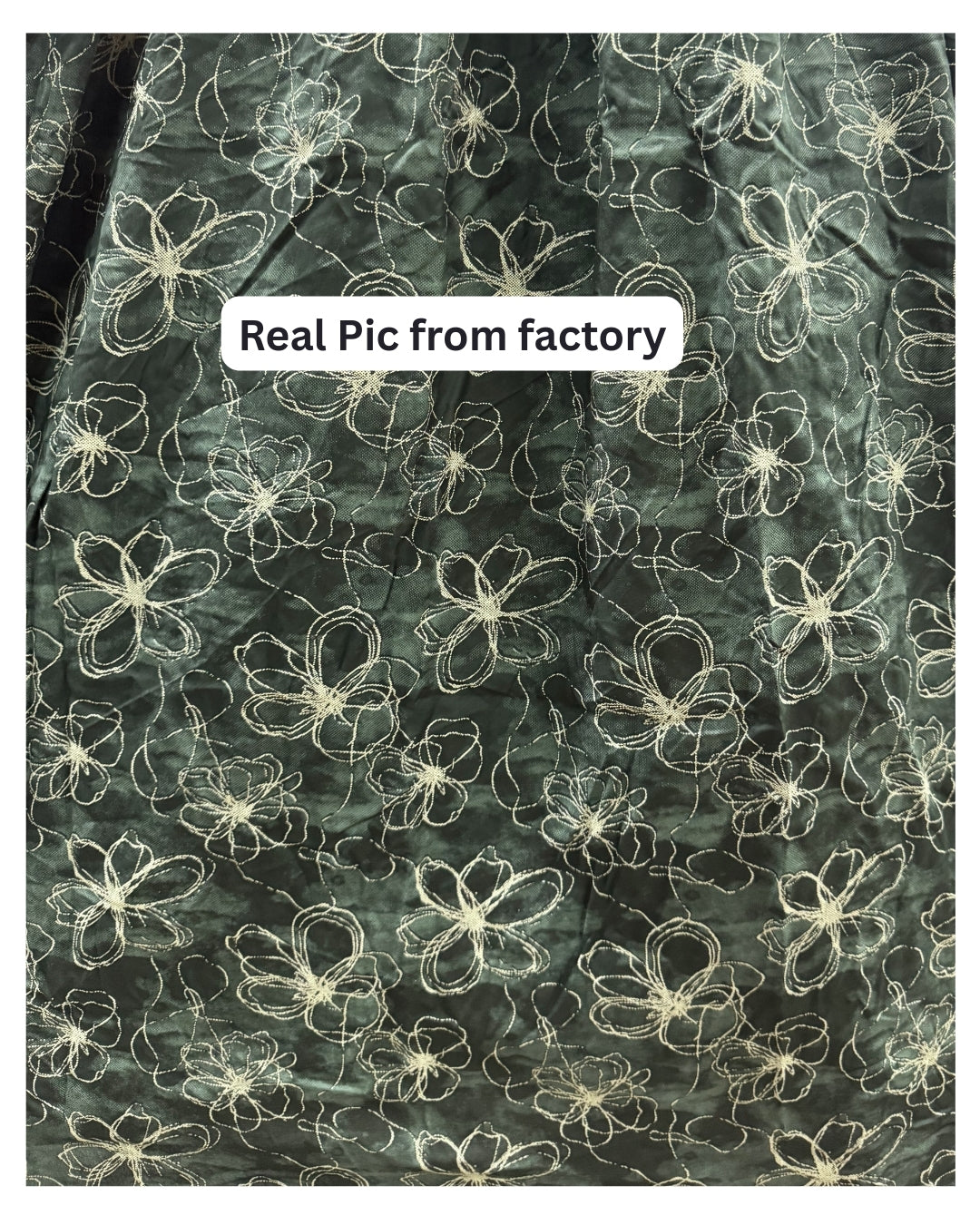 Green Mix Flower - Maternity Kurti with Feeding Zips - Soft Rayon