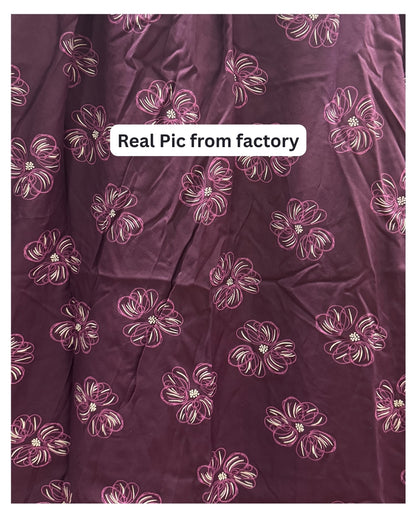 Sketch Purple Flower - Maternity Kurti with Feeding Zips - Soft Rayon