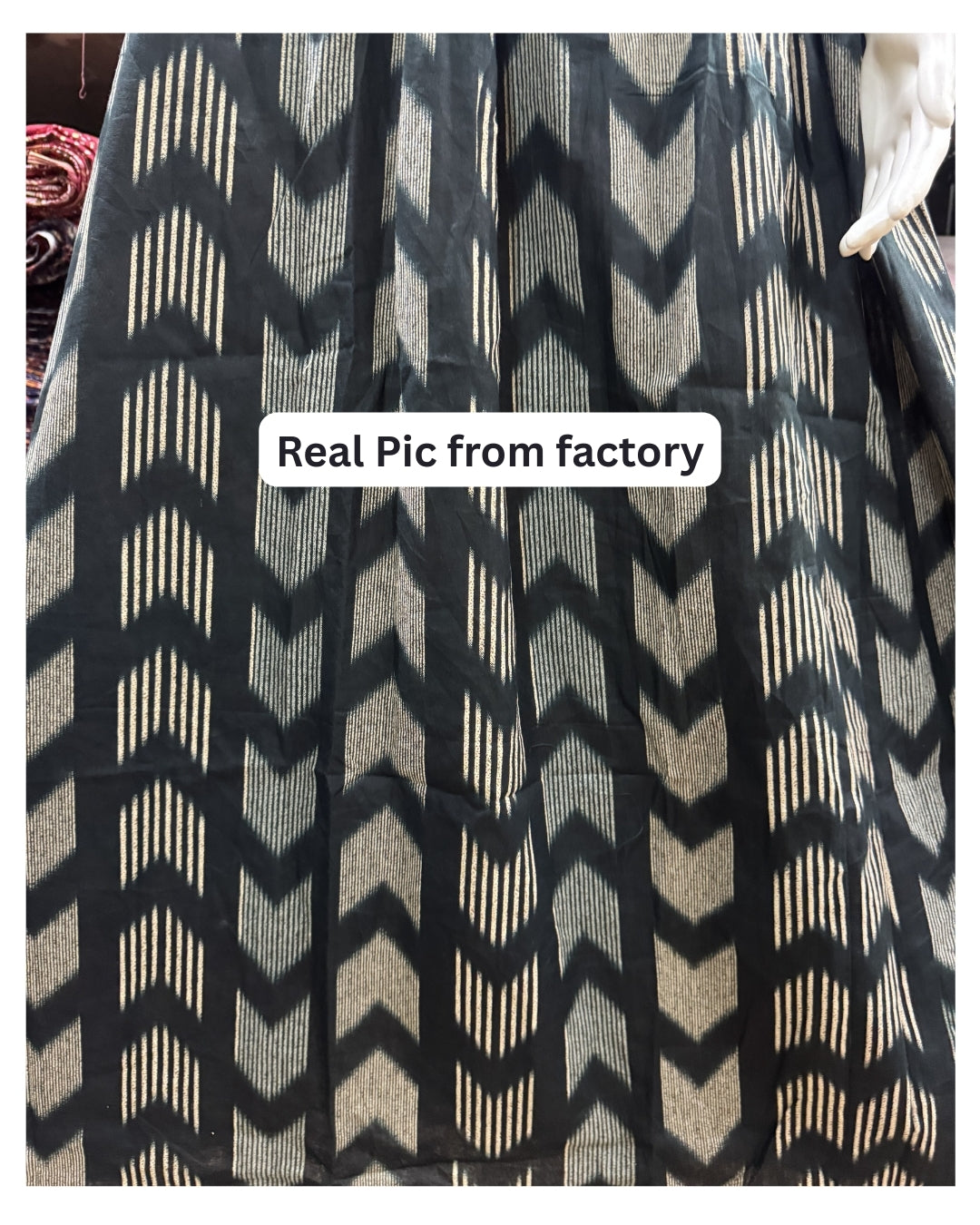 Arrow Print - Peacock Blue - Maternity Kurti with Feeding Zips - Cotton Flex - Thicker Fabric