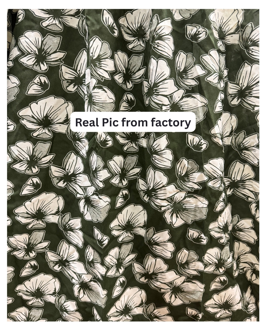 Hibiscus Green Flower - Maternity Kurti with Feeding Zips - Soft Rayon