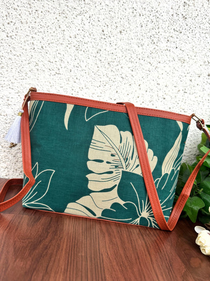 Minsk - 3 zip- Big size - Sling Bag - Lily Sea Green