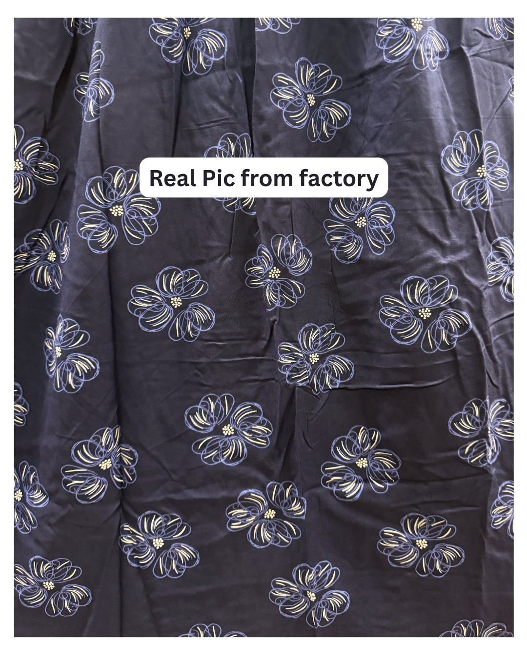 Sketch Blue Flower - Maternity Kurti with Feeding Zips - Soft Rayon