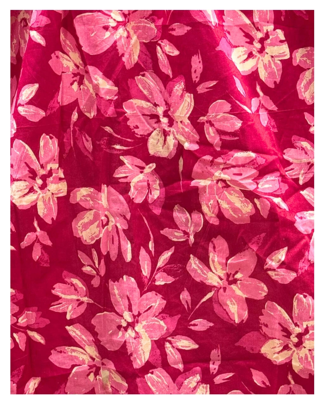 Jasmine White Pink - Maternity Kurti with Feeding Zips - Cambric Cotton