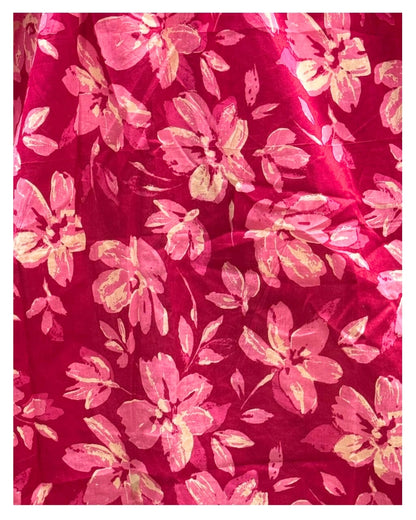 Jasmine White Pink - Maternity Kurti with Feeding Zips - Cambric Cotton