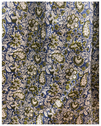 Green Blue Forrest - Maternity Kurti with Feeding Zips - Cotton Flex - Thicker Fabric