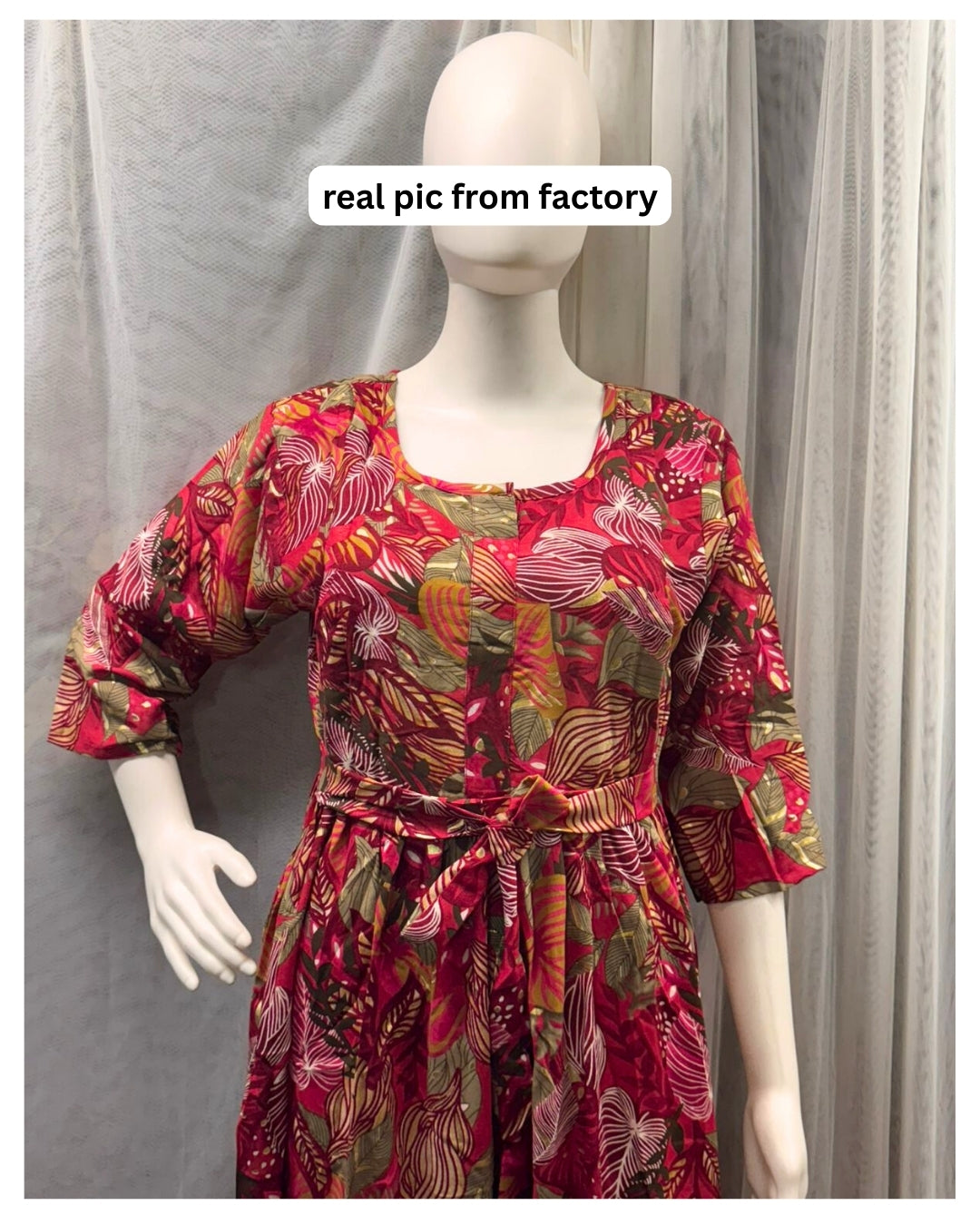 Forrest - Grey Pink Maroon - Maternity Kurti with Feeding Zips - Soft Rayon