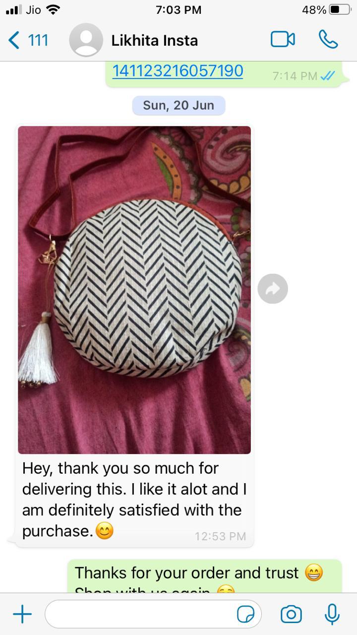 Maroon Grey Flower - Cute Round Sling bag