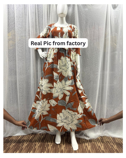 Dessert Cream Rose - Maternity Kurti with Feeding Zips - Soft Rayon