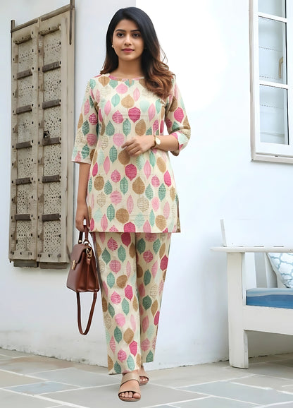 Cord Set - Petals - Beach Pink