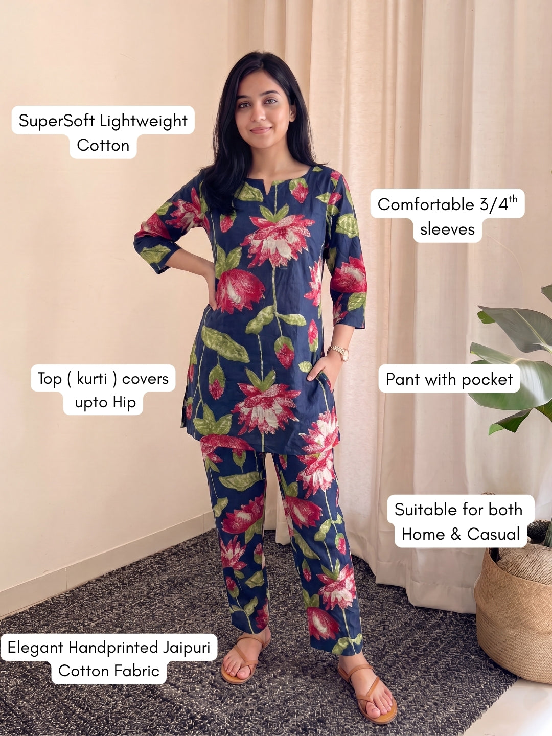 Lotus Blue - Cord Set - Pure Cotton