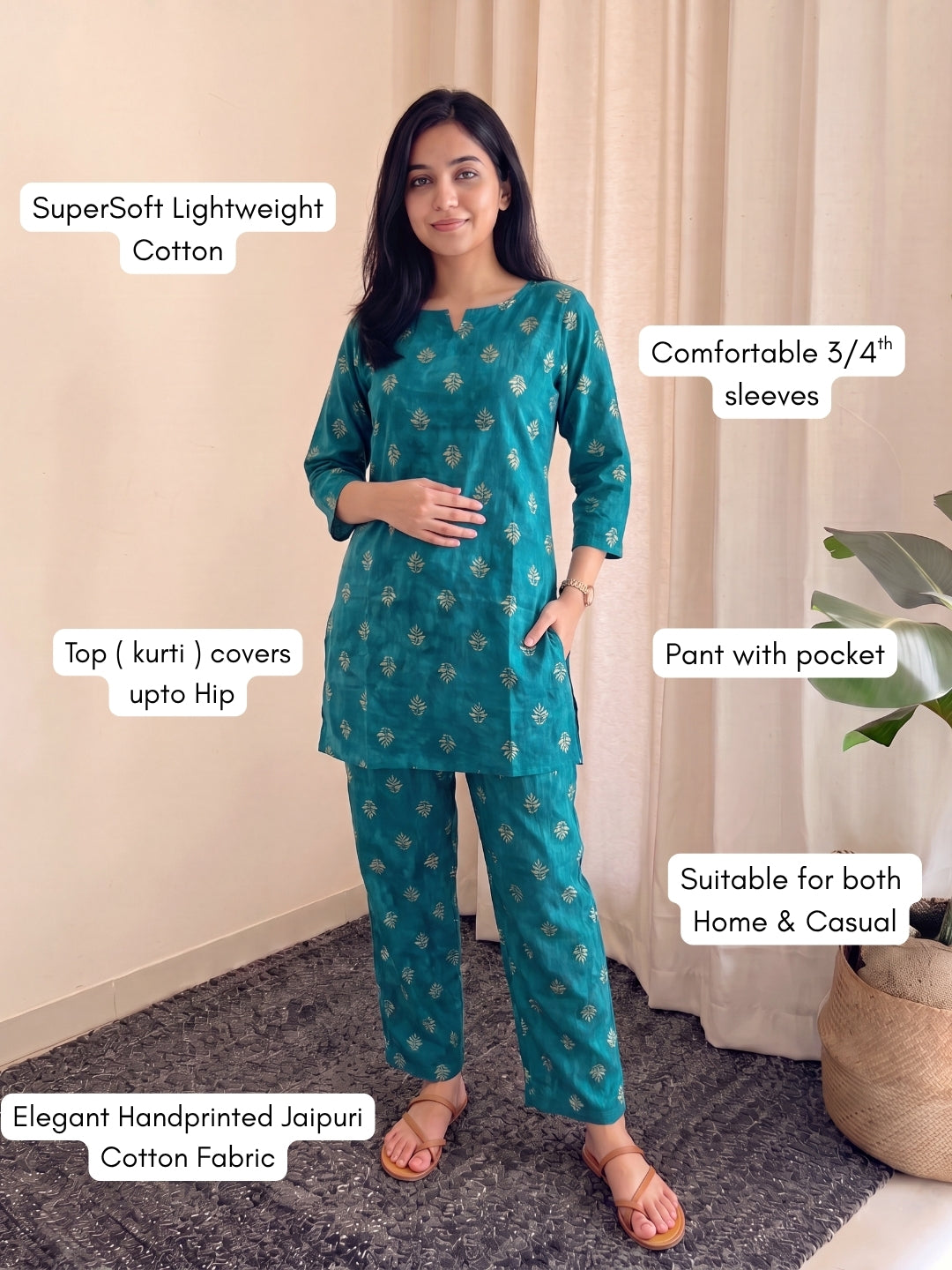 Mystic Sea Green - Cord Set - Pure Cotton