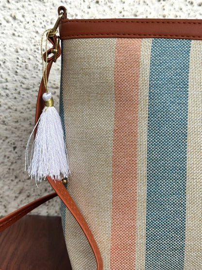 Minsk - 3 zip- Big size - Sling Bag - Stripes Orange