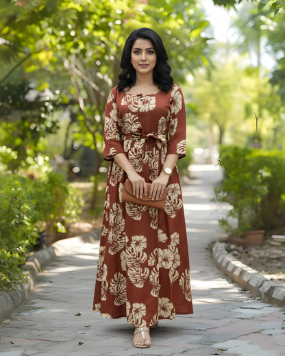 Swiss Cheese - Maroon - Maternity Kurti with Feeding Zips - Cotton Flex - Thicker Fabric