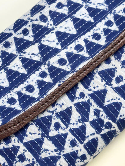 Blue Pyramid - 2 pockets  - Trendy & Beautiful Womens Wallet