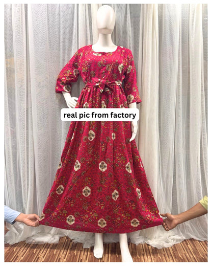 Raani White Sunflower - Maternity Kurti with Feeding Zips - Soft Rayon