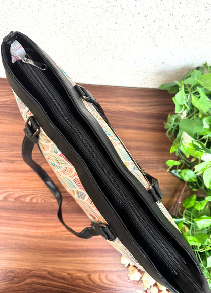 Multi Leaves - Office & College Tote Bag with Laptop Compartment