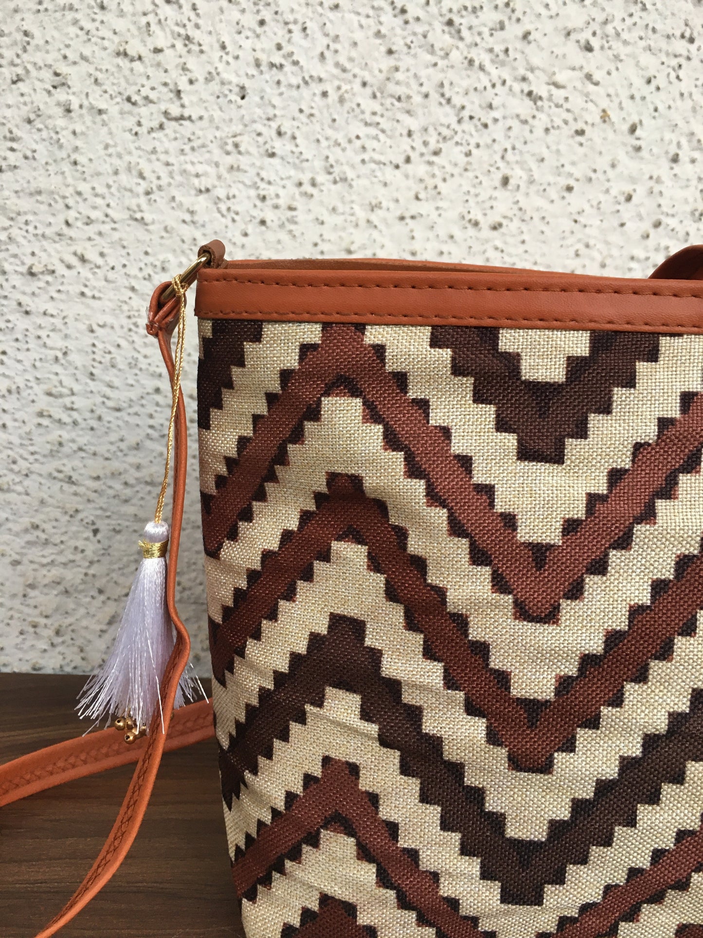 Minsk - 3 zip- Big size - Sling Bag - Brown Wave